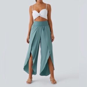 Halara Breezeful High Waisted Palazzo Wide Leg Pants Size XS Stone Blue NWOT